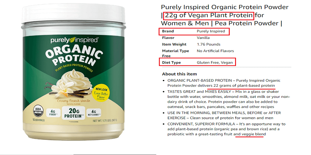 2. Purely Inspired Organic Protein 