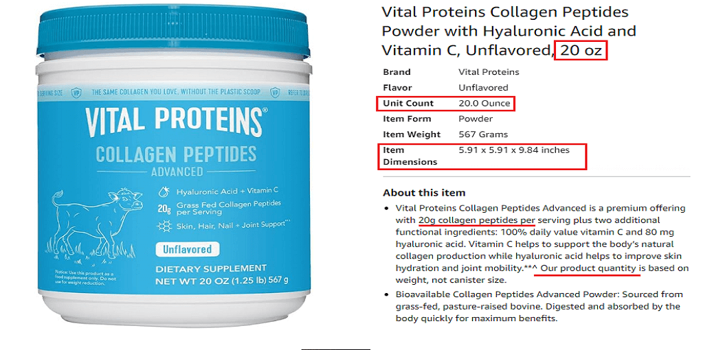 2. Vital Proteins Collagen Peptides Powder