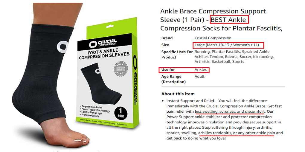 6. Ankle Brace Compression